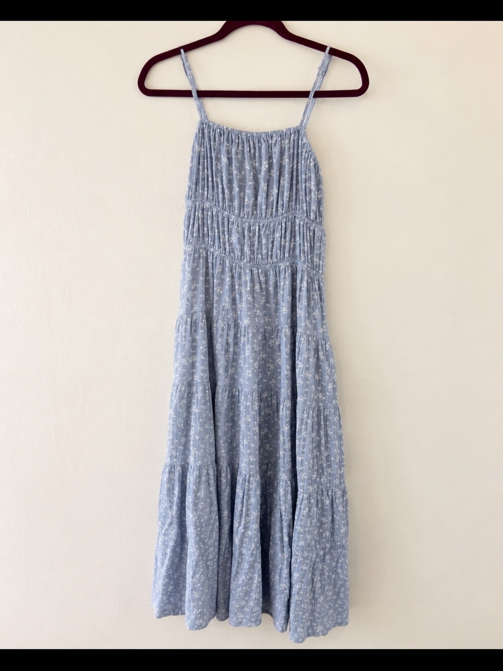 Grade & Gather Gracefulness Floral Indigo Maxi Dress M NWT